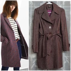 Purple tweed coat